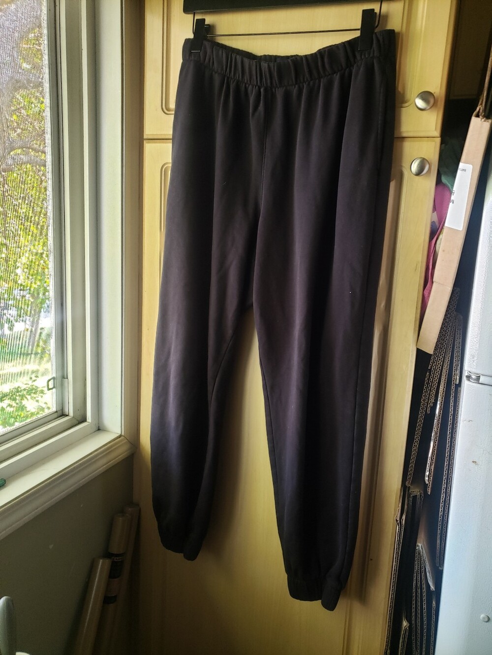 Gap Cotton Black Men's Elastic-Waist Jogger Pants Pockets